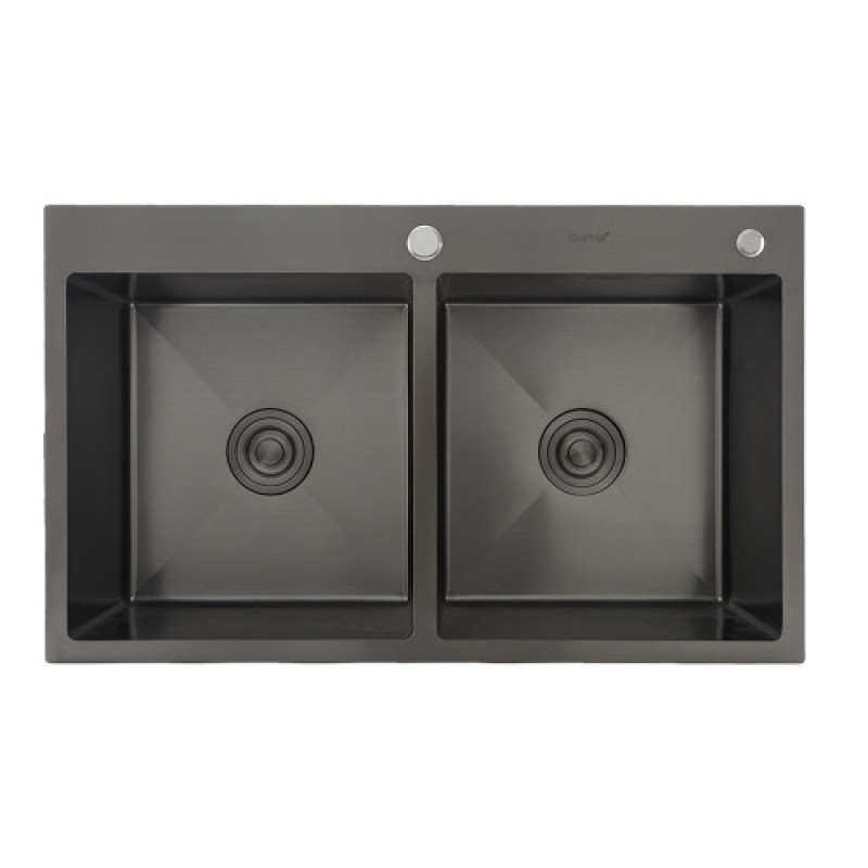 Кухонна мийка GAPPO GS8350-6 (830x500 мм, нержавіюча сталь, поверхня PVD) 