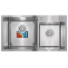Мойка кухонная Mixxus SET-7843D-220x1.0-Satin комплект со смесителем, диспенсером, сушка для посуды 
