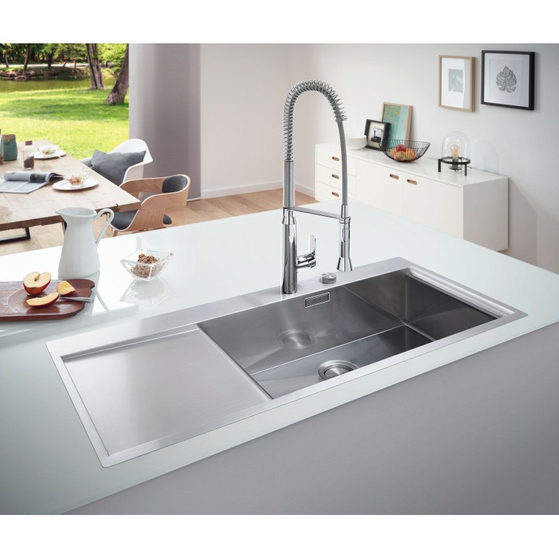 Мийка кухонна Grohe EX Sink K1000 подвійне крило зліва 