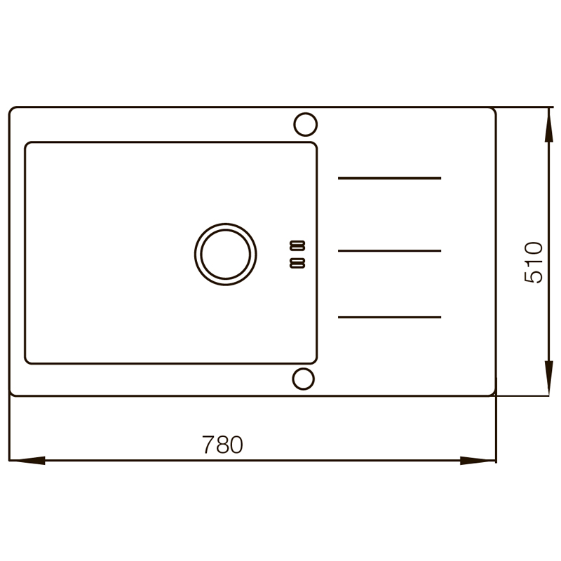 Мийка врізна Mixxus MX (304) 7851-200x1.2-HM-Glass 