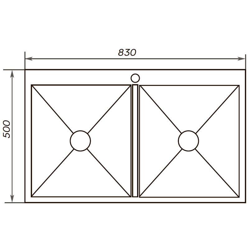Мийка кухонна Zerix ZUS8350-HM  