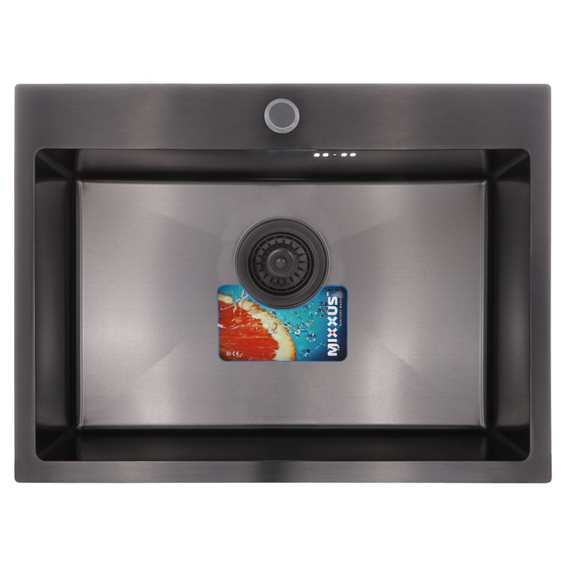 Мойка кухонная Mixxus SET-6045-200x1.0-PVD комплект (мойка + смеситель + диспенсер) 