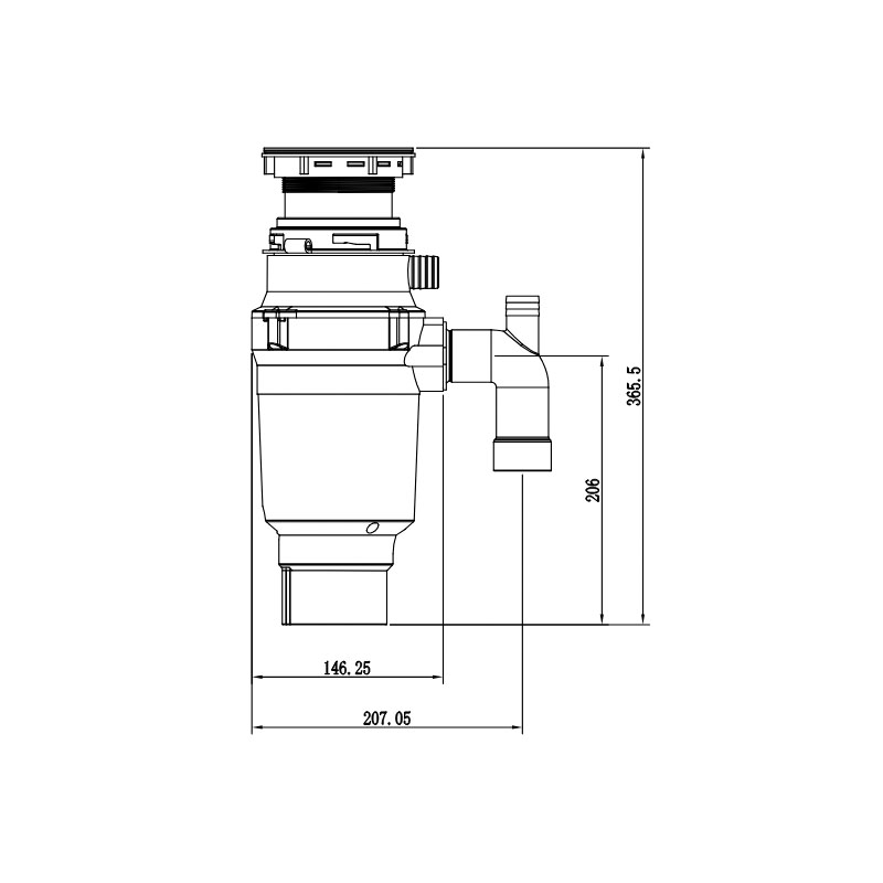 Подрібнювач харчових відходів Mixxus GD-01-0,5 390Вт 