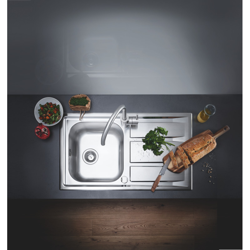 Мойка кухонная Grohe K400+ нержавеющая сталь 