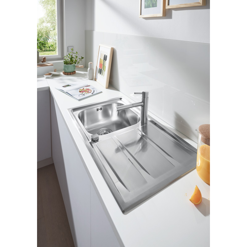 Мойка кухонная Grohe K400+ нержавеющая сталь 