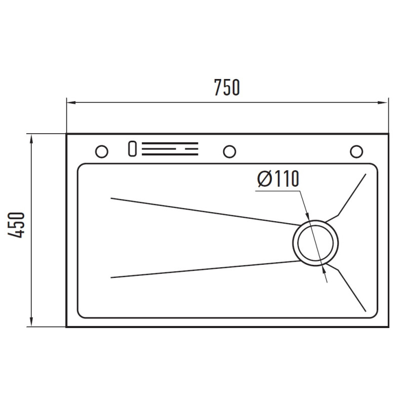 Мойка кухонная Mixxus Premium MH7545-SET-05 MICRO DECOR NANO-SILVER 3.0/0.8 комплект (подставка для ножей, корзина для сушки, разделочная доска, сифон)