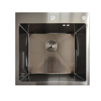 Мийка кухонна Mixxus MH5050 Decor Nano-Black нержавіюча сталь, графіт  