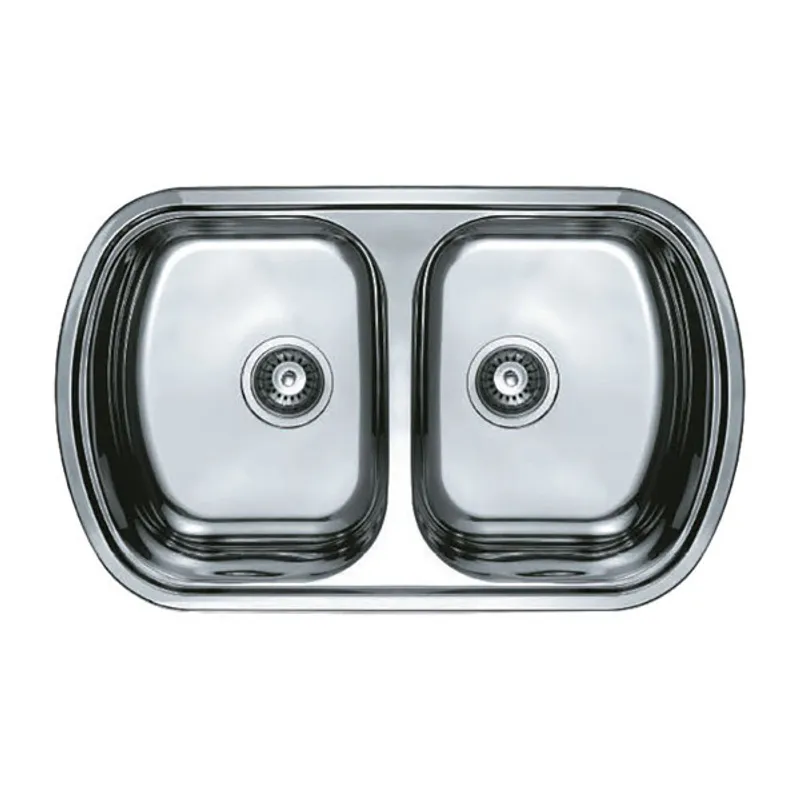 Кухонная мойка Haiba 80x49 Double Polish