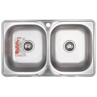 Мойка кухонная Zerix Z7848D-08-180E Double Satin 