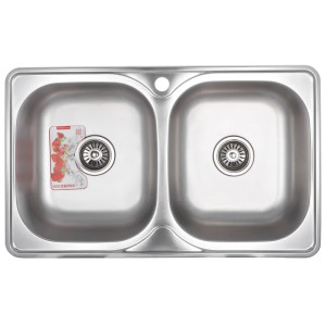 Мийка кухонна Zerix Z7848D-08-180E Double Satin 