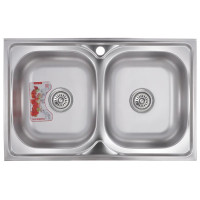 Мийка кухонна Zerix Z8050D-08-180MD Double Micro Decor 