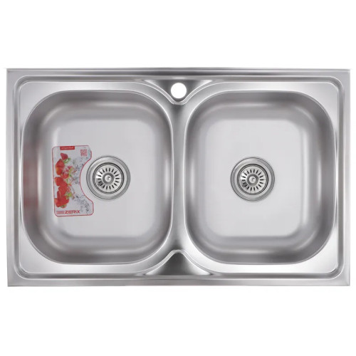 Мийка кухонна Zerix Z8050D-08-180MD Double Micro Decor 