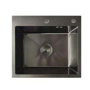Мойка кухонная Mixxus MH5045 Nano-Black графит, нержавеющая сталь. 
