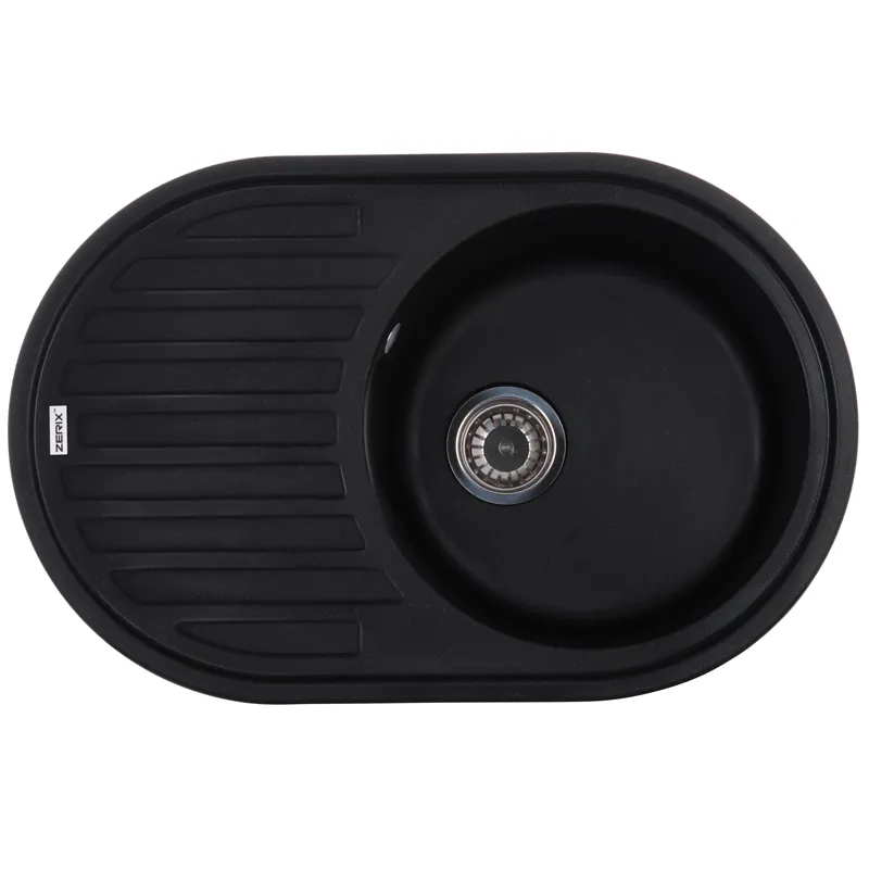 Мийка кухонна Zerix ZS-7750R-14 (чорний металік)