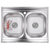 Мийка кухонна Zerix Z8060B-08-180E Satin 