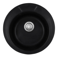 Мийка кухонна Haiba HB8301-G226 Black 490x180  