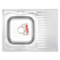 Мийка кухонна Zerix Z8060L-04-160E Satin (накладна)