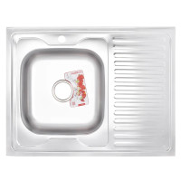 Мийка кухонна Zerix Z8060L-04-160E Satin (накладна)