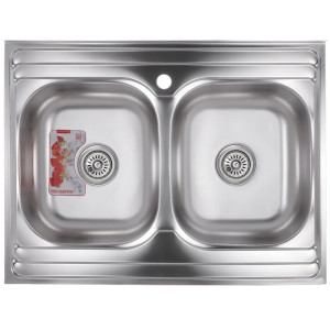 Кухонная мойка Zerix Z8060B-08-180MD Double (micro decor)