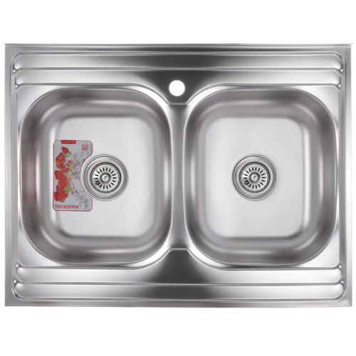 Кухонная мойка Zerix Z8060B-08-180MD Double (micro decor)