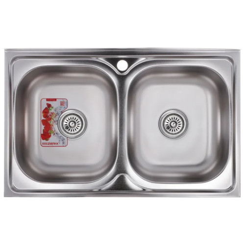 Мийка кухонна ZERIX Z8050D-08-180E Satin