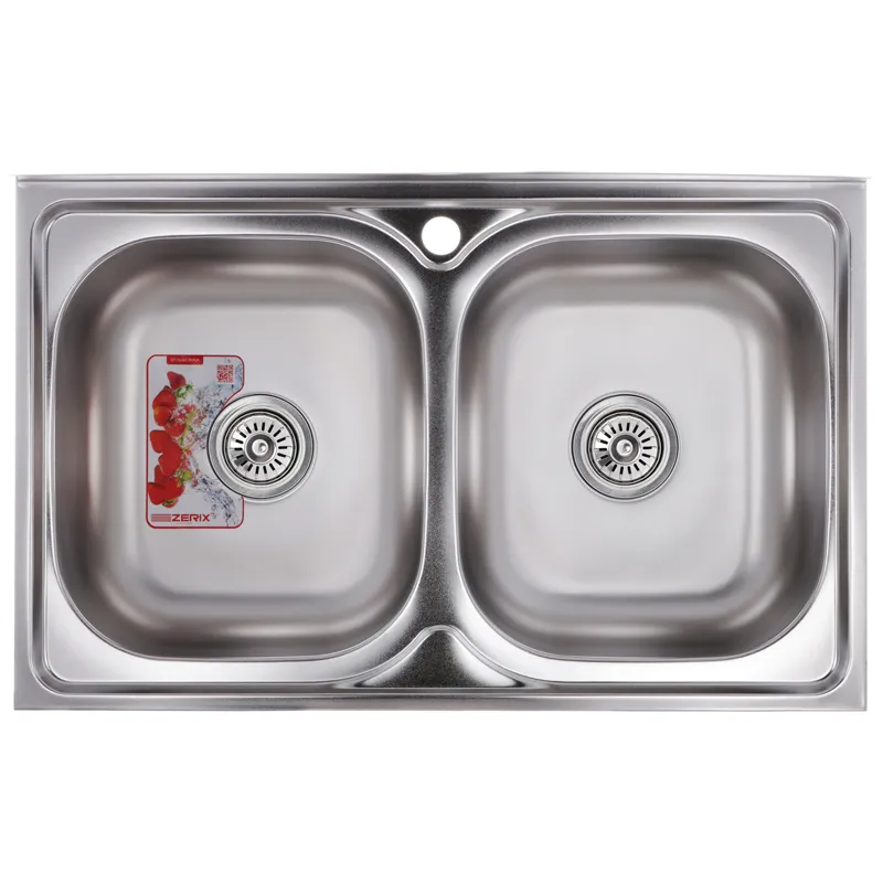 Мийка кухонна ZERIX Z8050D-08-180E Satin