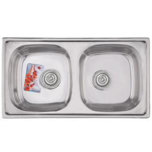Мойка кухонная Haiba 78x43 Double polish HB0568