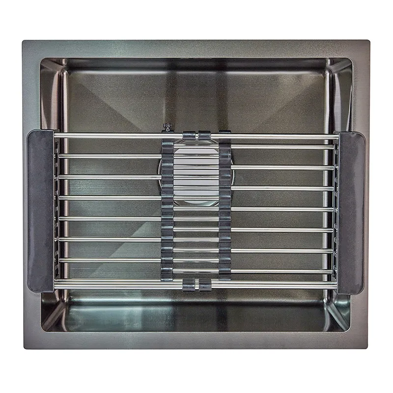 Мийка Zerix ZH4843B-215 PVD-Black з сушаркою для посуду