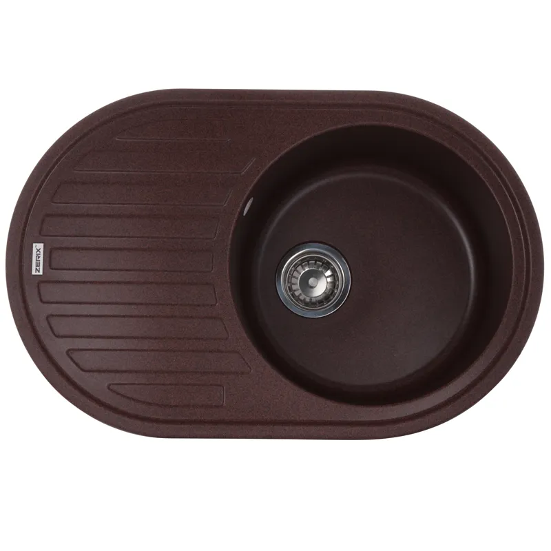 Кухонная мойка Zerix ZS-7750R-12 (коричневая)