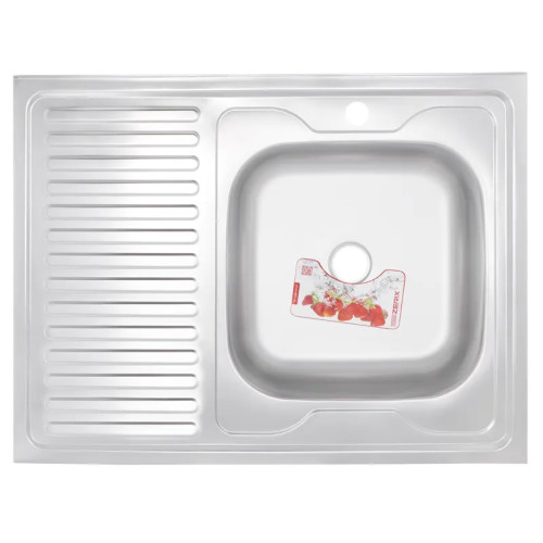 Мойка кухонная накладная ZerixZ8060R-04-160E Satin 