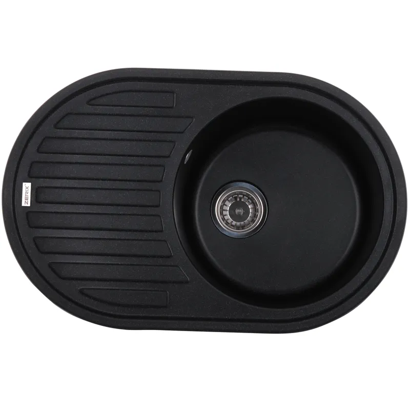 Мийка кухонна Zerix ZS-7750R-03 Чорна 