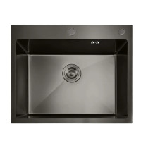 Мийка кухонна Mixxus MH5843 Nano-Black графіт, нержавіюча сталь 