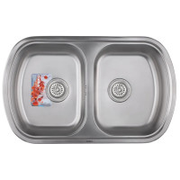 Мийка кухонна Haiba 80x49 Double Satin 