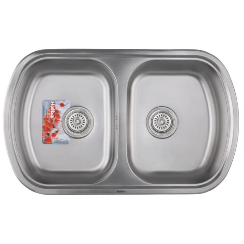 Мийка кухонна Haiba 80x49 Double Satin Мийка кухонна Haiba 80x49 Double Satin