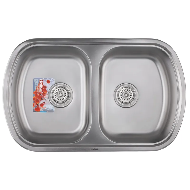 Мийка кухонна Haiba 80x49 Double Satin 