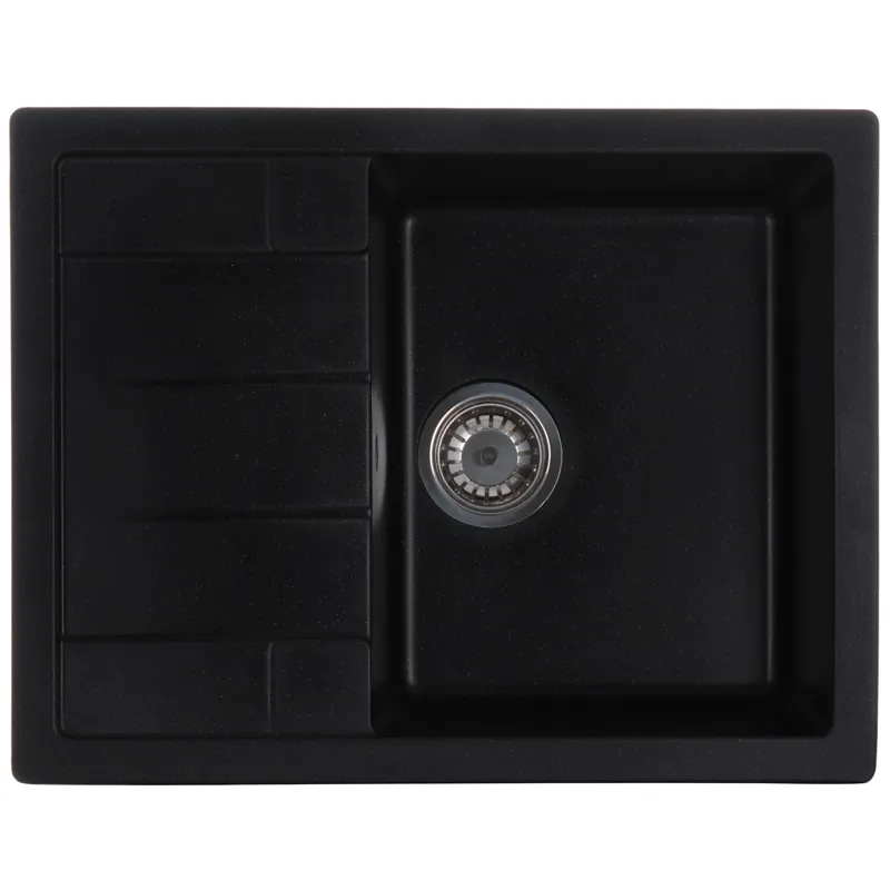 Мийка кухонна Zerix ZS-6550S-14 чорний металік 