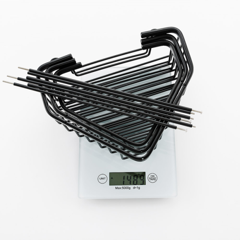 Угловая тройная полка с крючками Frap F351-26 (нержавейка, черная)