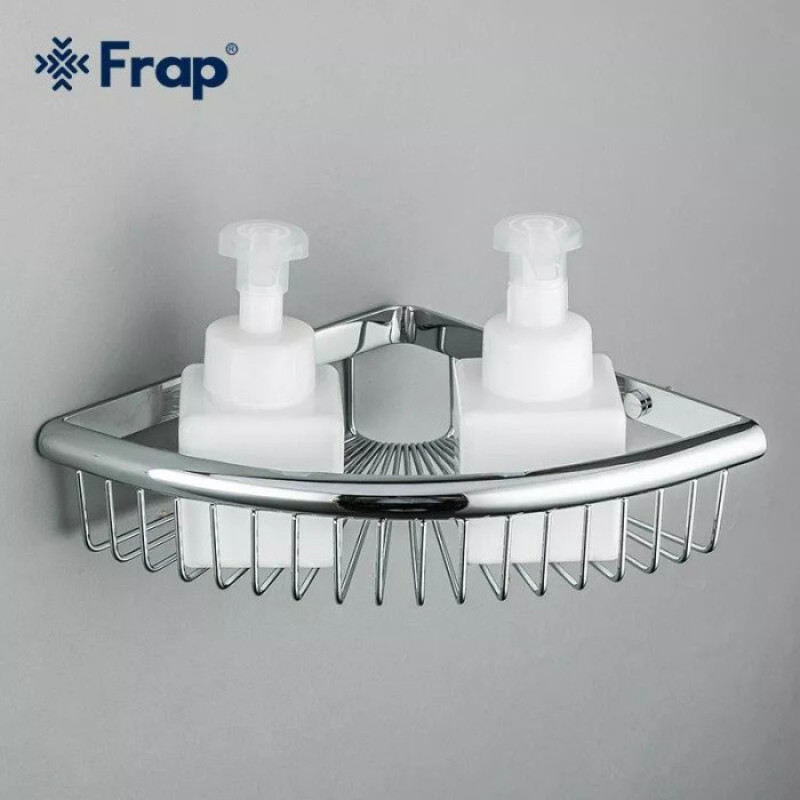 Полиця кутова Frap F352, 240х60 мм (нержавіюча сталь, хром)