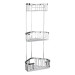 Угловая полка Frap F351-2, трехъярусная (нержавеющая сталь, хром)