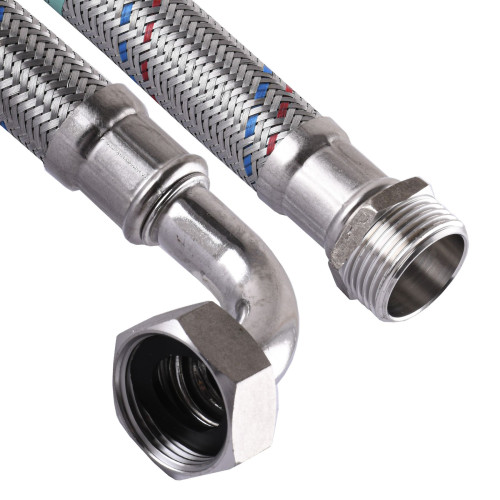 Шланг антивібраційний LG27 AI HS3002 1″ ЗВ 0,5м кутовий  