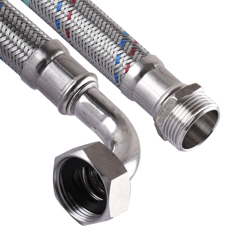 Шланг антивібраційний LG27 HS3002 1″ ЗВ 0,6м кутовий  