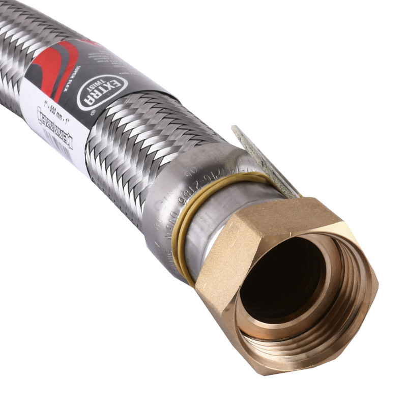 Шланг антивібраційний TUCAI EXTRA TWIST RIVER MG-1-500 204741 1″ 0,5м прямий  