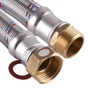 Шланг антивібраційний SOLOMON HS3001 S 1″ ЗВ 0,8м прямий  