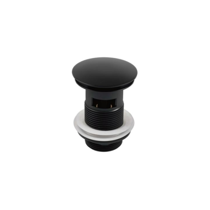 Донный клапан для умывальника KollerPool KP-1003 click-clack с переливом, черный