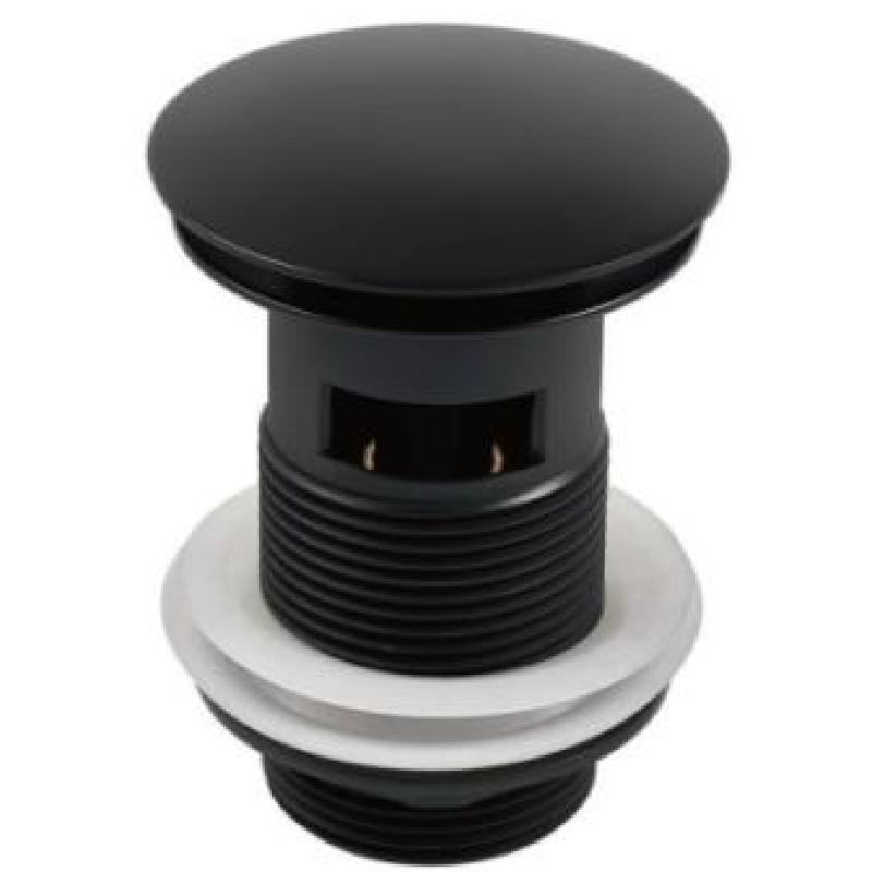 Донный клапан для умывальника KollerPool KP-1003 click-clack с переливом, черный