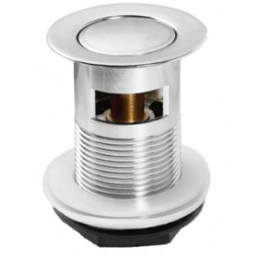 Донний клапан для умивальника KollerPool KP-1009 click-clack без переливу, хром 