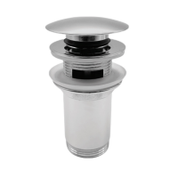 Донний клапан для умивальника KollerPool KP-1011 click-clack з переливом, хром  