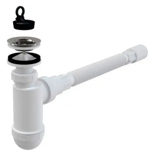 Сифон для умивальника KollerPool R40CF d40 з з гнучким з'єднанням (A41+A710) 