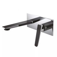 Змішувач для умивальника Frap F1057-22 (чорний/хром)