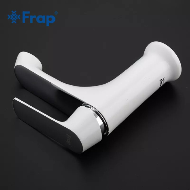 Змішувач для умивальника Frap F1031 (білий/хром)